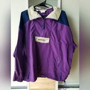 Vintage Purple Columbia Women's XL Windbreaker